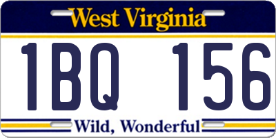 WV license plate 1BQ156
