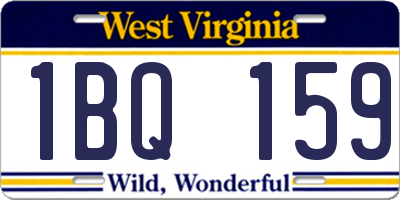 WV license plate 1BQ159