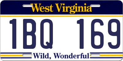 WV license plate 1BQ169