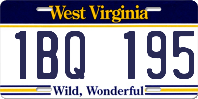 WV license plate 1BQ195