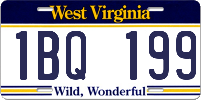 WV license plate 1BQ199