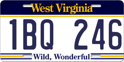 WV license plate 1BQ246