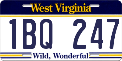 WV license plate 1BQ247