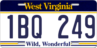 WV license plate 1BQ249