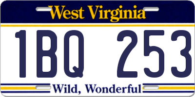 WV license plate 1BQ253