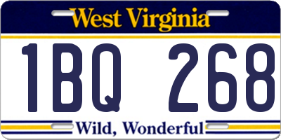 WV license plate 1BQ268