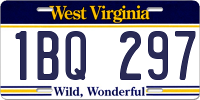 WV license plate 1BQ297