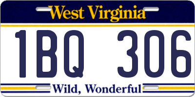 WV license plate 1BQ306