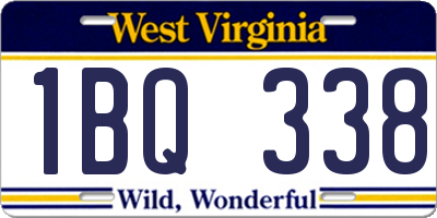 WV license plate 1BQ338