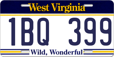 WV license plate 1BQ399
