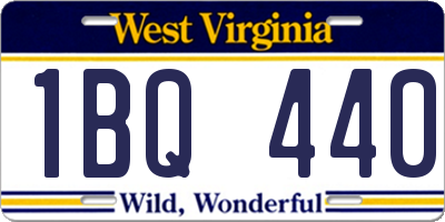 WV license plate 1BQ440