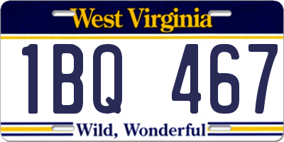 WV license plate 1BQ467
