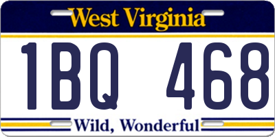 WV license plate 1BQ468