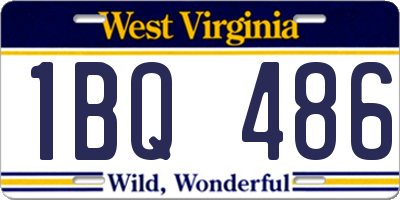 WV license plate 1BQ486