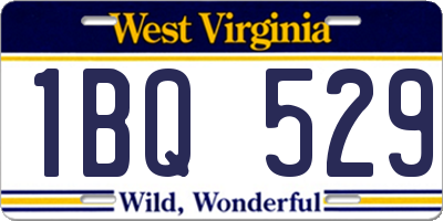 WV license plate 1BQ529