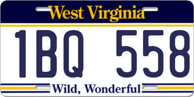 WV license plate 1BQ558