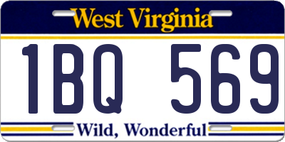 WV license plate 1BQ569
