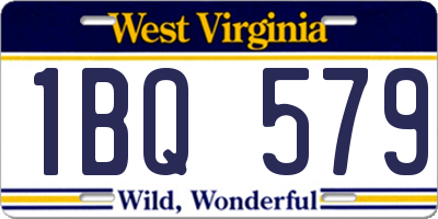 WV license plate 1BQ579