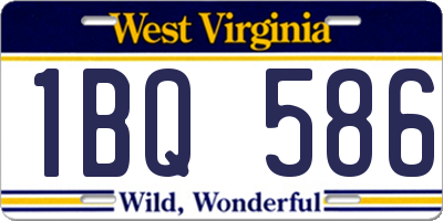 WV license plate 1BQ586