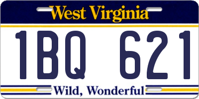 WV license plate 1BQ621
