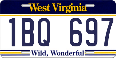 WV license plate 1BQ697