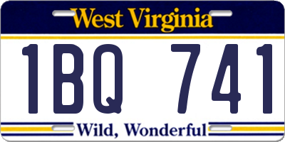 WV license plate 1BQ741