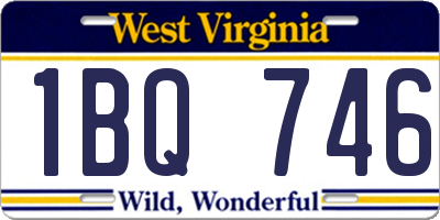 WV license plate 1BQ746