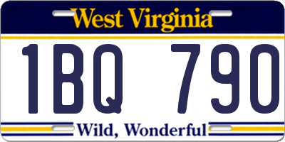 WV license plate 1BQ790