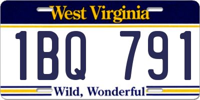 WV license plate 1BQ791