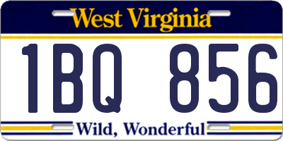 WV license plate 1BQ856