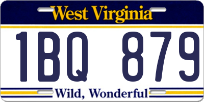 WV license plate 1BQ879