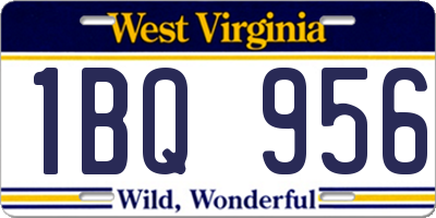 WV license plate 1BQ956