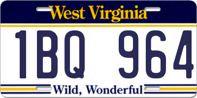 WV license plate 1BQ964