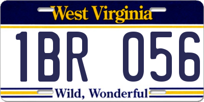 WV license plate 1BR056