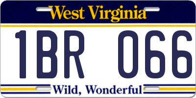 WV license plate 1BR066