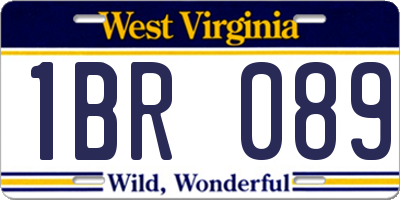 WV license plate 1BR089