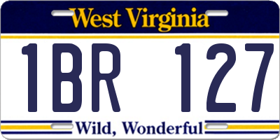 WV license plate 1BR127
