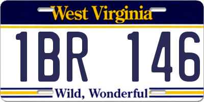 WV license plate 1BR146
