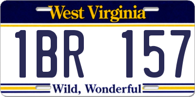 WV license plate 1BR157