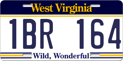 WV license plate 1BR164
