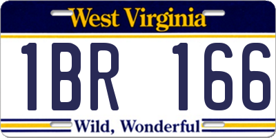 WV license plate 1BR166
