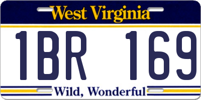 WV license plate 1BR169