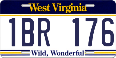WV license plate 1BR176
