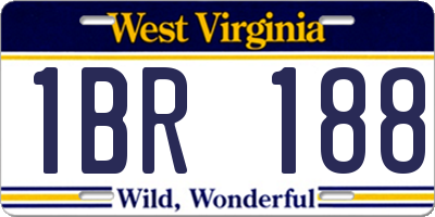 WV license plate 1BR188