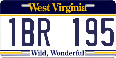 WV license plate 1BR195