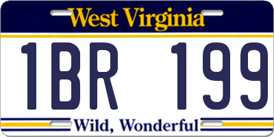 WV license plate 1BR199