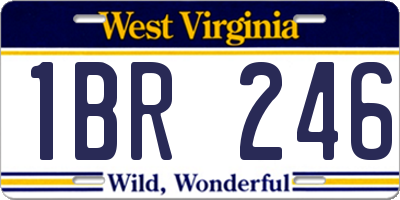 WV license plate 1BR246