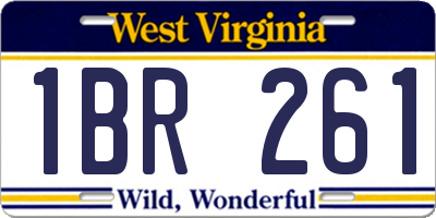WV license plate 1BR261