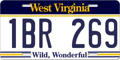 WV license plate 1BR269