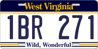 WV license plate 1BR271